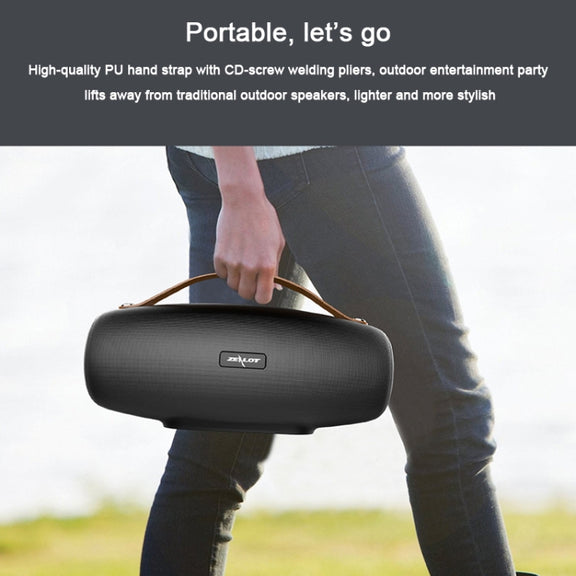ZEALOT S27 Multifunctional Bass Wireless Bluetooth Speaker, Built-in Microphone, Support Bluetooth Call & AUX & TF Card & 1x93mm + 2x66mm Speakers(Camouflage Blue)