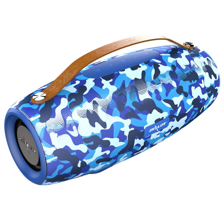 ZEALOT S27 Multifunctional Bass Wireless Bluetooth Speaker, Built-in Microphone, Support Bluetooth Call & AUX & TF Card & 1x93mm + 2x66mm Speakers(Camouflage Blue) - free shipping - PMC Jewellery - Order now!