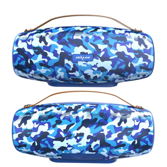 ZEALOT S27 Multifunctional Bass Wireless Bluetooth Speaker, Built-in Microphone, Support Bluetooth Call & AUX & TF Card & 1x93mm + 2x66mm Speakers(Camouflage Blue)