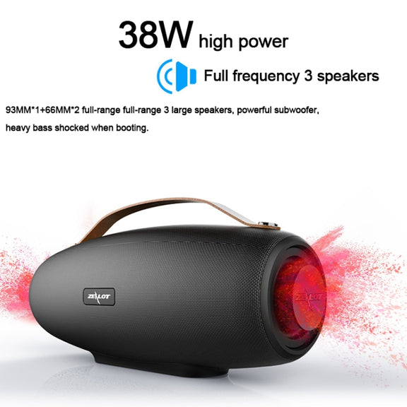 ZEALOT S27 Multifunctional Bass Wireless Bluetooth Speaker, Built-in Microphone, Support Bluetooth Call & AUX & TF Card & 1x93mm + 2x66mm Speakers(Camouflage Blue)