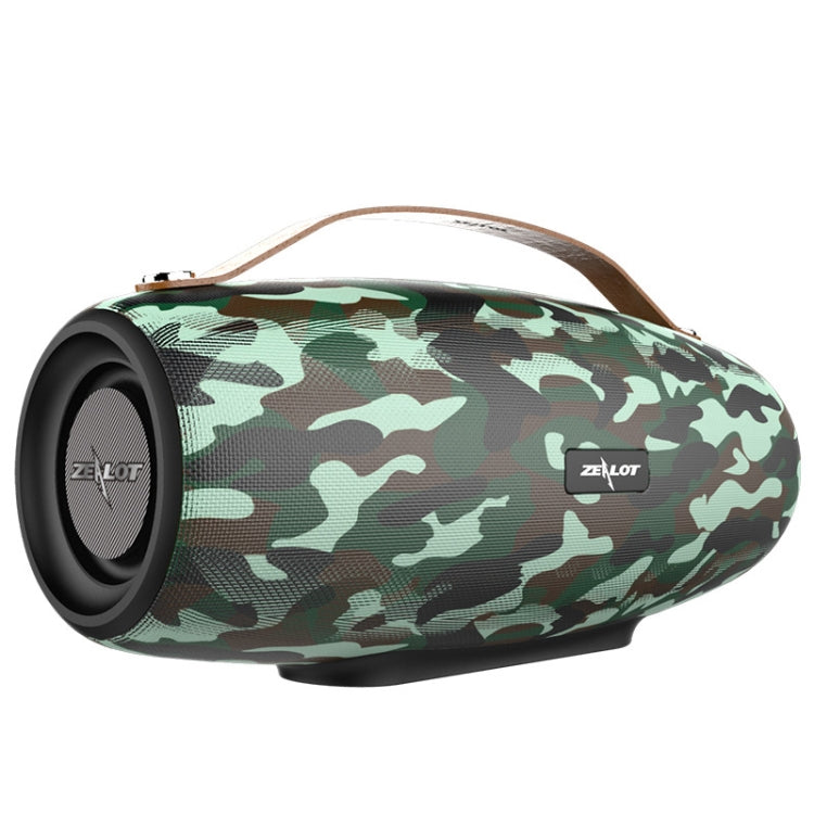 ZEALOT S27 Multifunctional Bass Wireless Bluetooth Speaker, Built-in Microphone, Support Bluetooth Call & AUX & TF Card & 1x93mm + 2x66mm Speakers(Camouflage Green) - free shipping - PMC Jewellery - Order now!