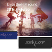 ZEALOT S31 10W 3D HiFi Stereo Wireless Bluetooth Speaker, Support Hands-free / USB / AUX / TF Card (Gray Blue)