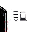 Card Tray + Volume Control Key + Power Button + Mute Switch Vibrator Key for iPhone 7(Black) - iPhone 7 Parts by PMc TechLife | Online Shopping South Africa | PMc TechLife | Buy Now Pay Later Mobicred