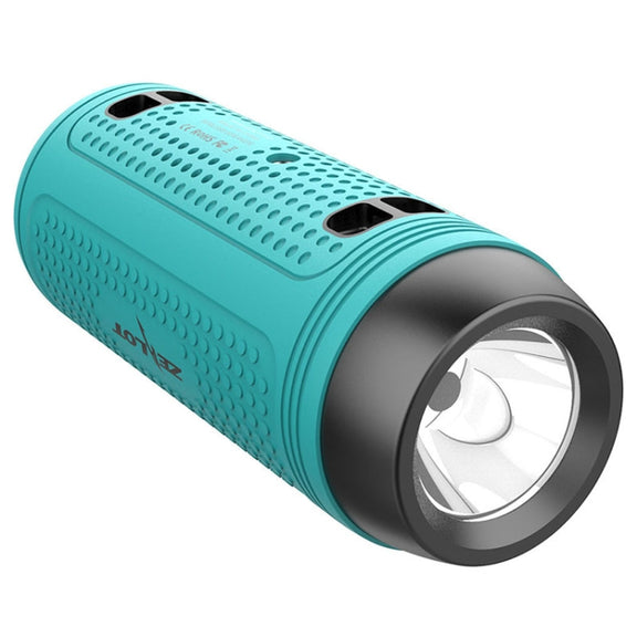 ZEALOT A1 Multifunctional Bass Wireless Bluetooth Speaker, Built-in Microphone, Support Bluetooth Call & AUX & TF Card & LED Lights (Mint Green)