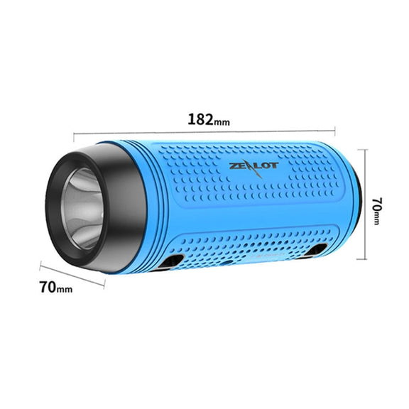 ZEALOT A1 Multifunctional Bass Wireless Bluetooth Speaker, Built-in Microphone, Support Bluetooth Call & AUX & TF Card & LED Lights (Red)