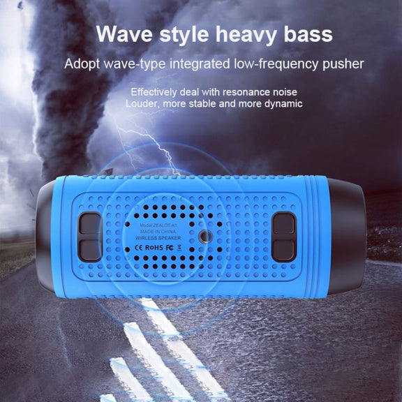 ZEALOT A1 Multifunctional Bass Wireless Bluetooth Speaker, Built-in Microphone, Support Bluetooth Call & AUX & TF Card & LED Lights (Red)