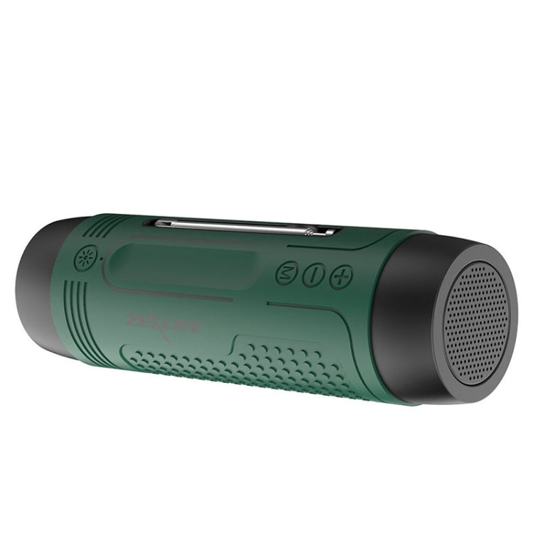 ZEALOT A2 Multifunctional Bass Wireless Bluetooth Speaker, Built-in Microphone, Support Bluetooth Call & AUX & TF Card & LED Lights (Dark Green) - free shipping - PMC Jewellery - Order now!