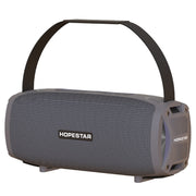 HOPESTAR H24 Pro TWS Portable Outdoor Water-resistant Woven Textured Bluetooth Speaker with Rhythm Light, Support Hands-free Call & U Disk & TF Card & 3.5mm AUX & FM (Grey)