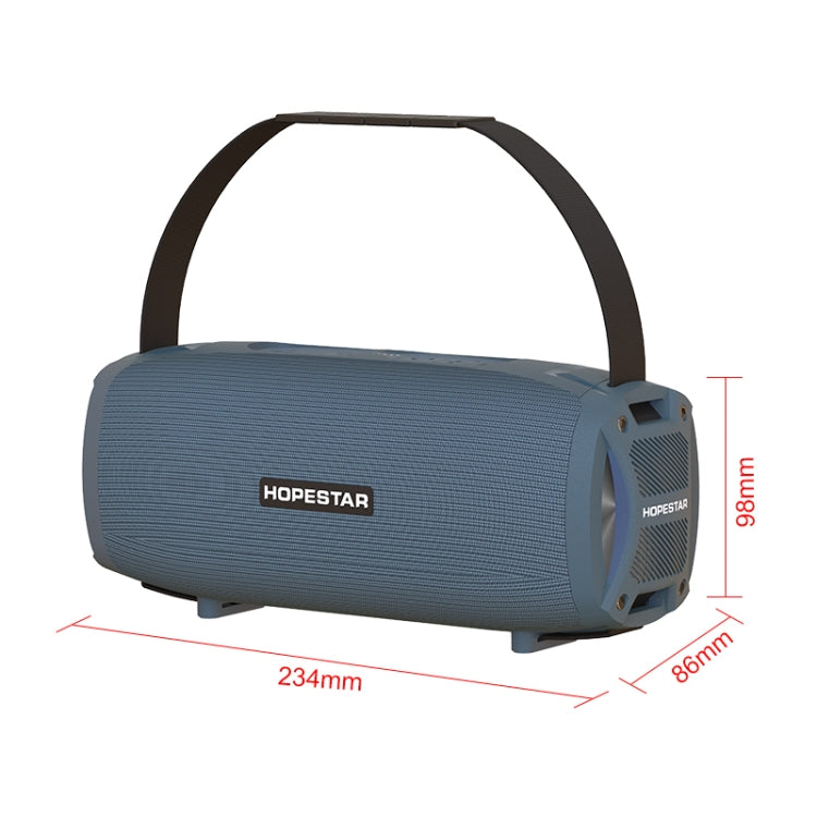 HOPESTAR H24 Pro TWS Portable Outdoor Water-resistant Woven Textured Bluetooth Speaker with Rhythm Light, Support Hands-free Call & U Disk & TF Card & 3.5mm AUX & FM (Blue)