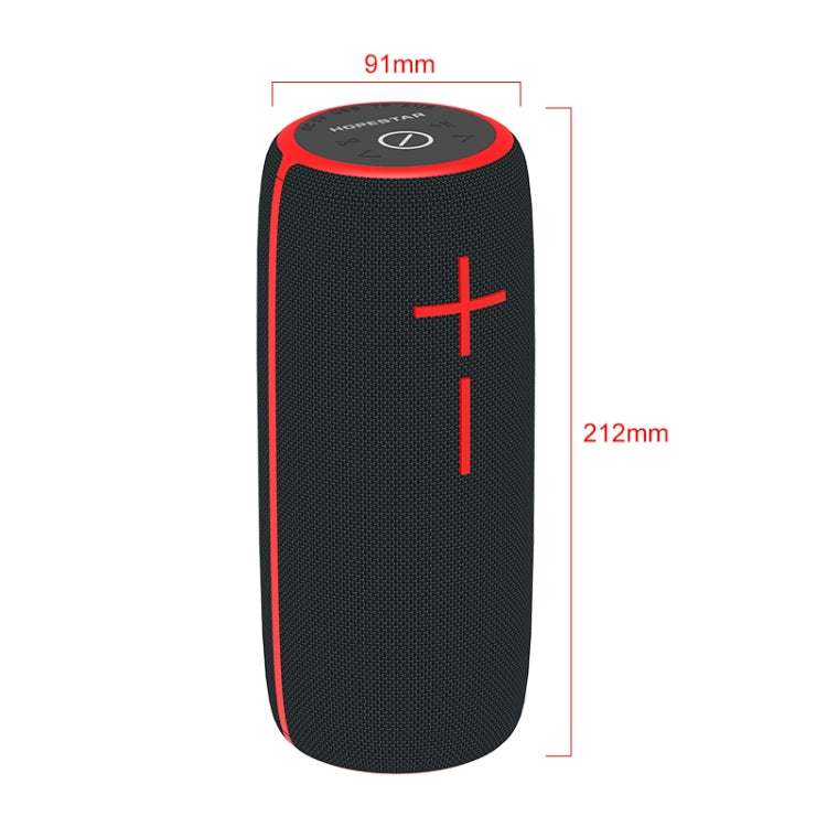 HOPESTAR P21 TWS Portable Outdoor Water-resistant Woven Textured Bluetooth Speaker, Support Hands-free Call & U Disk & TF Card & 3.5mm AUX & FM (Black)