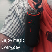 HOPESTAR P21 TWS Portable Outdoor Water-resistant Woven Textured Bluetooth Speaker, Support Hands-free Call & U Disk & TF Card & 3.5mm AUX & FM (Black)
