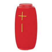 HOPESTAR P31 TWS Portable Outdoor Water-resistant Lens-style Head Bluetooth Speaker with LED Color Light, Support Hands-free Call & U Disk & TF Card & 3.5mm AUX & FM (Red)