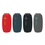 HOPESTAR P31 TWS Portable Outdoor Water-resistant Lens-style Head Bluetooth Speaker with LED Color Light, Support Hands-free Call & U Disk & TF Card & 3.5mm AUX & FM (Red)