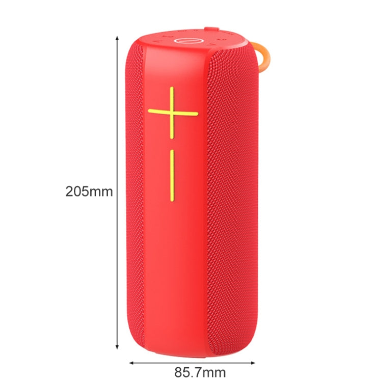 HOPESTAR P14 Pro Portable Outdoor Water-resistant Wireless Bluetooth Speaker, Support Hands-free Call & U Disk & TF Card & 3.5mm AUX & FM (Red)