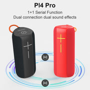 HOPESTAR P14 Pro Portable Outdoor Water-resistant Wireless Bluetooth Speaker, Support Hands-free Call & U Disk & TF Card & 3.5mm AUX & FM (Black)