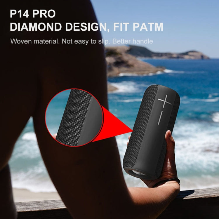 HOPESTAR P14 Pro Portable Outdoor Water-resistant Wireless Bluetooth Speaker, Support Hands-free Call & U Disk & TF Card & 3.5mm AUX & FM (Blue)