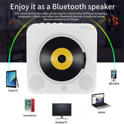 The Second Generation Portable Digital Display Bluetooth Speaker CD Player with Remote Control (Pink)