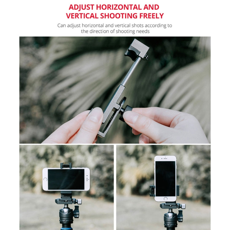 YELANGU PC03 Folding Phone Holder Horizontal Vertical Shooting Phone Clamp Holder Bracket(Black) - free shipping - PMC Jewellery - Order now!