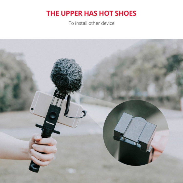 YELANGU PC03 Folding Phone Holder Horizontal Vertical Shooting Phone Clamp Holder Bracket(Black) - free shipping - PMC Jewellery - Order now!