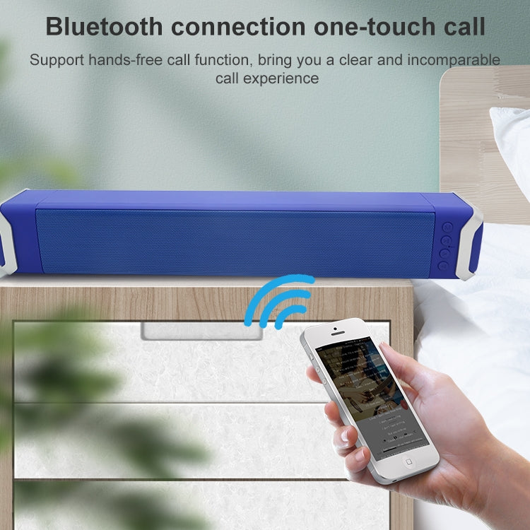 NewRixing NR-2017 Portable Bluetooth Speaker, Support Hands-free Call / TF Card / FM / U Disk (Blue)