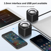 A1 Standard Version USB Wire-controlled Mini High Volume Wired Speaker, Cable Length: 1.1m(White)