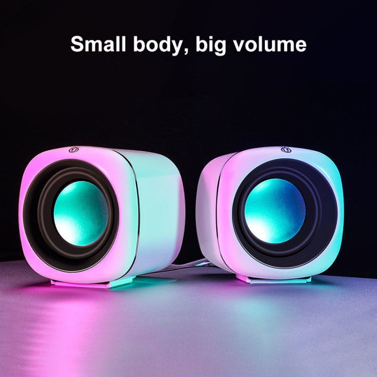 A1 Standard Version USB Wire-controlled Mini High Volume Wired Speaker, Cable Length: 1.1m(White)
