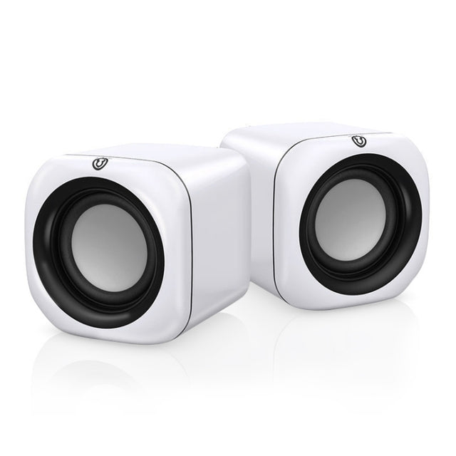 A1 Upgraded Version USB Wire-controlled 4D Stereo Sound Mini Wired Speaker, Cable Length: 1.3m(White)