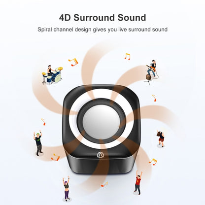A1 Upgraded Version USB Wire-controlled 4D Stereo Sound Mini Wired Speaker, Cable Length: 1.3m(Black) -  by PMC Jewellery | Online Shopping South Africa | PMC Jewellery | Buy Now Pay Later Mobicred