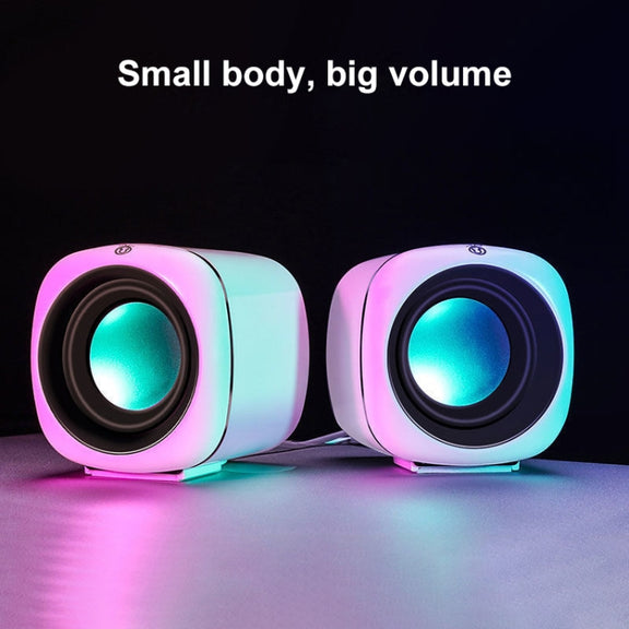 A1 Upgraded Version USB Wire-controlled 4D Stereo Sound Mini Wired Speaker, Cable Length: 1.3m(Black)