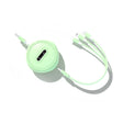 Micro + 8 Pin + Type-C / USB-C 3 In 1 Telescopic Charging Cable (Green) - Multifunction Cable by PMC TechLife | Online Shopping South Africa | PMC TechLife | Buy Now Pay Later Mobicred