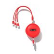 Micro + 8 Pin + Type-C / USB-C 3 In 1 Telescopic Charging Cable (Red) - Multifunction Cable by PMC TechLife | Online Shopping South Africa | PMC TechLife | Buy Now Pay Later Mobicred