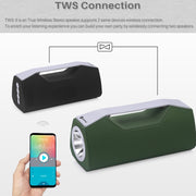 NewRixing NR-2028 Portable Lighting Wireless Bluetooth Stereo Speaker Support TWS Function Speaker (Grey)