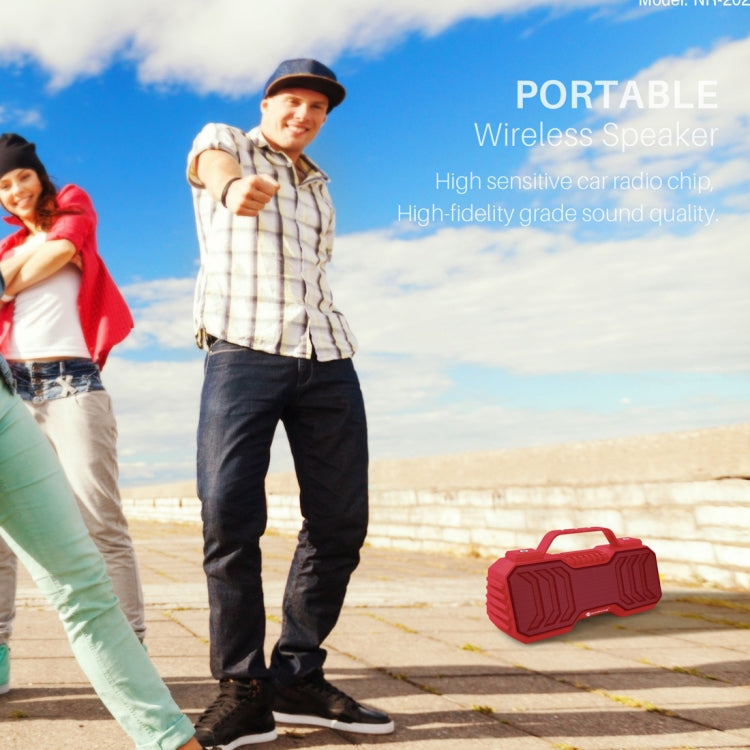 NewRixing NR-2029 Portable Wireless Bluetooth Stereo Speaker Support TWS Function Speaker(Red)