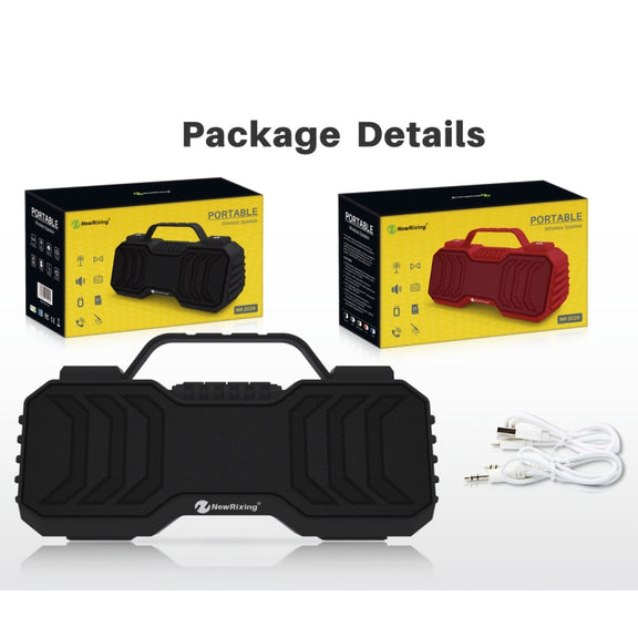 NewRixing NR-2029 Portable Wireless Bluetooth Stereo Speaker Support TWS Function Speaker(Red)