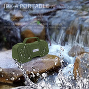 NewRixing NR-4500 Portable Wireless Bluetooth Stereo Speaker Support TWS / FM Function Speaker (Black)