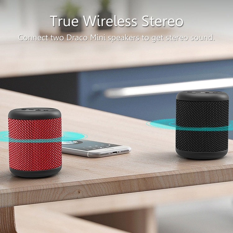 XDOBO Draco Mini IPX6 Waterproof Portable TWS Wireless Bluetooth Speaker Subwoofer (Black) - free shipping - PMC Jewellery - Order now!