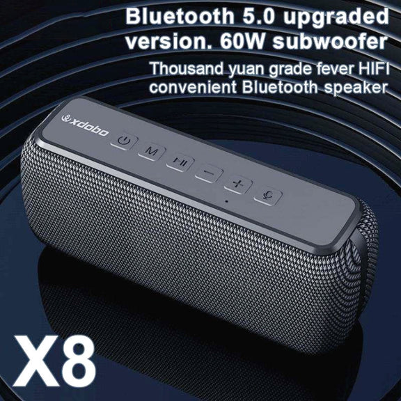 XDOBO X8 60W Wireless Bluetooth Speaker Outdoor Subwoofer Support TWS & TF Card (Black)