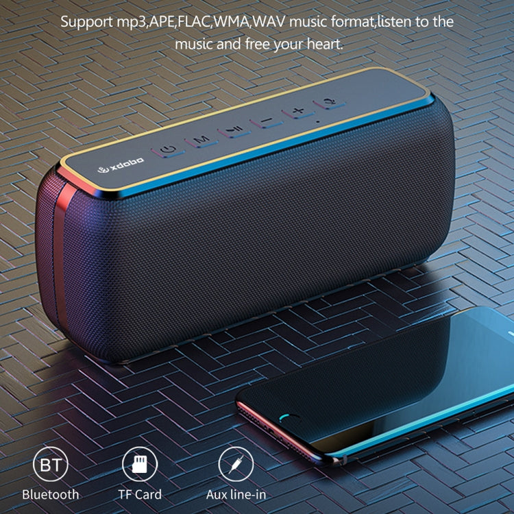 XDOBO X8 60W Wireless Bluetooth Speaker Outdoor Subwoofer Support TWS & TF Card (Blue)