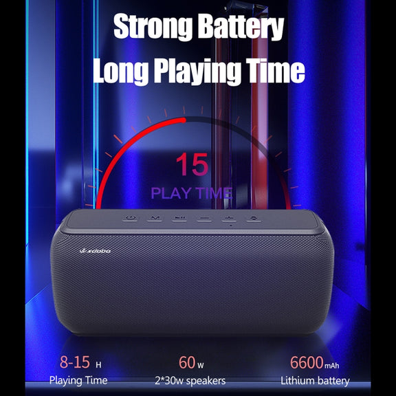 XDOBO X8 60W Wireless Bluetooth Speaker Outdoor Subwoofer Support TWS & TF Card (Blue)
