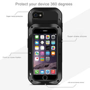 LOVE MEI for  iPhone 7 Professional and Powerful Dustproof Shockproof Anti-slip Metal Protective Case(Silver)
