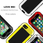 LOVE MEI for  iPhone 7 Professional and Powerful Dustproof Shockproof Anti-slip Metal Protective Case(Silver)