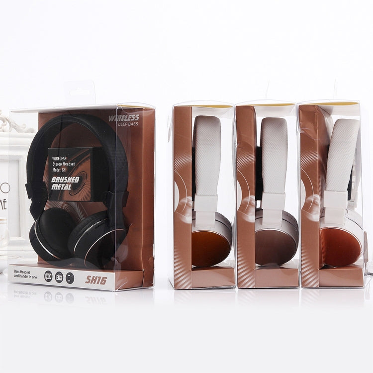 SH-16 Headband Folding Stereo Wireless Bluetooth Headphone Headset, Support 3.5mm Audio & Hands-free Call & TF Card &FM, for iPhone, iPad, iPod, Samsung, HTC, Sony, Huawei, Xiaomi and other Audio Devices(Gold)