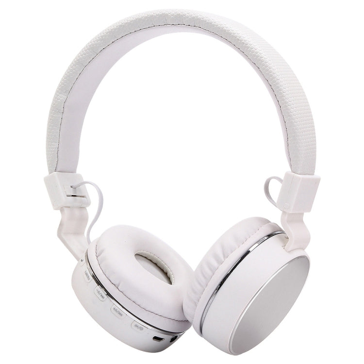 SH-16 Headband Folding Stereo Wireless Bluetooth Headphone Headset, Support 3.5mm Audio & Hands-free Call & TF Card &FM, for iPhone, iPad, iPod, Samsung, HTC, Sony, Huawei, Xiaomi and other Audio Devices(Silver) - Headset & Headphone by PMC TechLife | Online Shopping South Africa | PMC TechLife | Buy Now Pay Later Mobicred