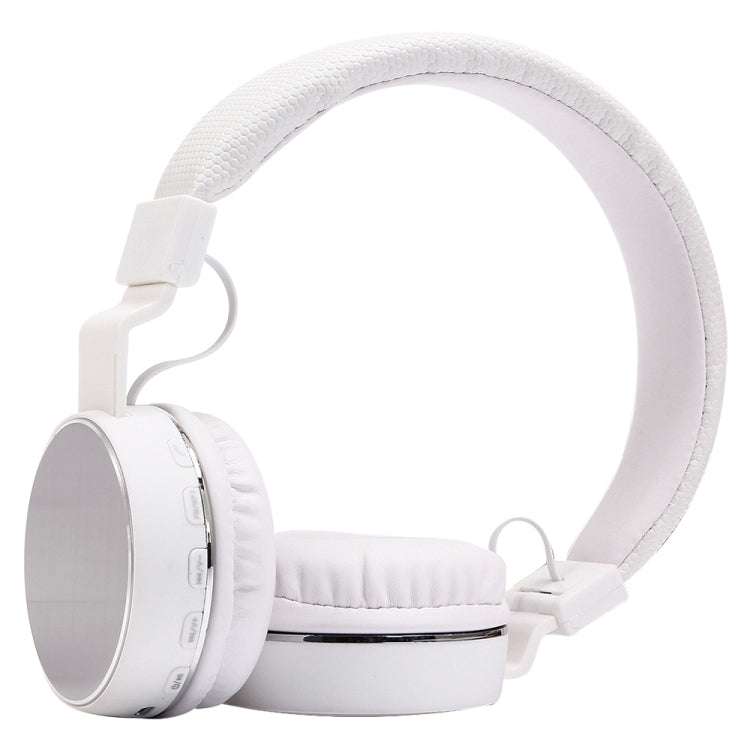 SH-16 Headband Folding Stereo Wireless Bluetooth Headphone Headset, Support 3.5mm Audio & Hands-free Call & TF Card &FM, for iPhone, iPad, iPod, Samsung, HTC, Sony, Huawei, Xiaomi and other Audio Devices(Silver)