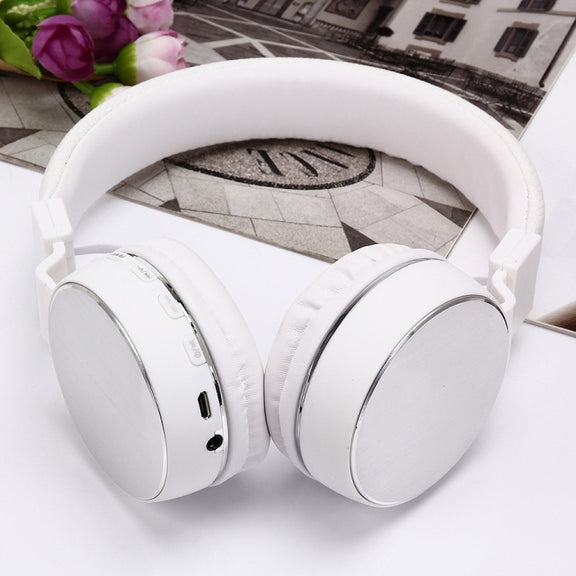 SH-16 Headband Folding Stereo Wireless Bluetooth Headphone Headset, Support 3.5mm Audio & Hands-free Call & TF Card &FM, for iPhone, iPad, iPod, Samsung, HTC, Sony, Huawei, Xiaomi and other Audio Devices(Silver)
