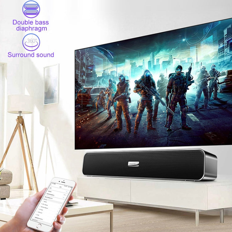 YINDIAO A36 Bluetooth 5.0 Smart Subwoofer Computer Wireless Bluetooth Speaker, Bluetooth Upgrade Version(Black)