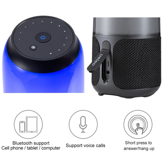 Original Xiaomi Youpin V03 Wireless Bluetooth Speaker with Colorful Light, Support Hands-free / AUX(Black)