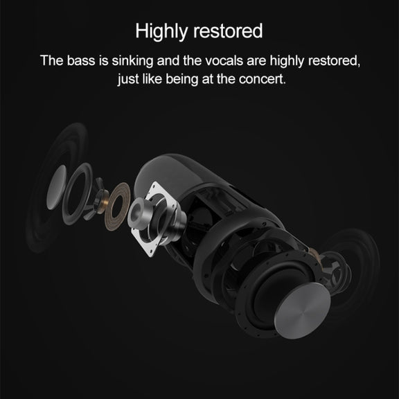 Original Xiaomi Youpin V03 Wireless Bluetooth Speaker with Colorful Light, Support Hands-free / AUX(Black)