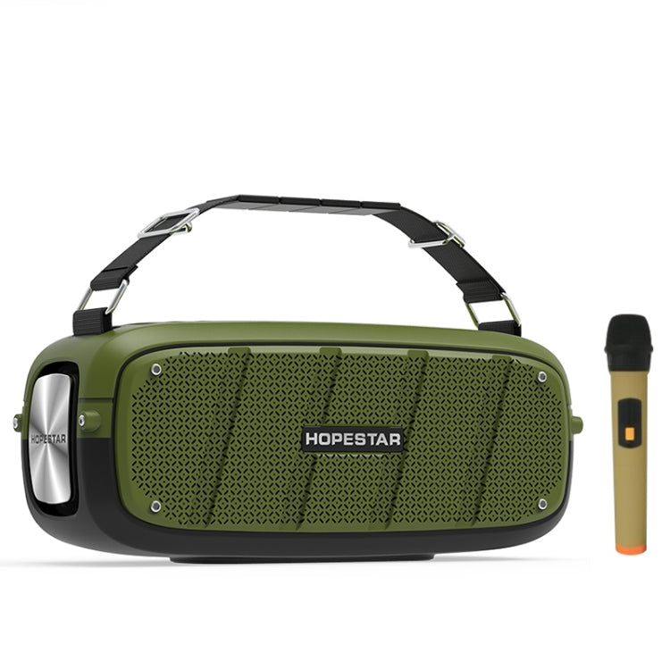 HOPESTAR A20 Pro TWS Portable Outdoor Waterproof Subwoofer Bluetooth Speaker with Microphone, Support Power Bank & Hands-free Call & U Disk & TF Card & 3.5mm AUX (Green) - free shipping - PMC Jewellery - Order now!