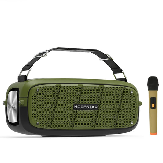 HOPESTAR A20 Pro TWS Portable Outdoor Waterproof Subwoofer Bluetooth Speaker with Microphone, Support Power Bank & Hands-free Call & U Disk & TF Card & 3.5mm AUX (Green) - free shipping - PMC Jewellery - Order now!